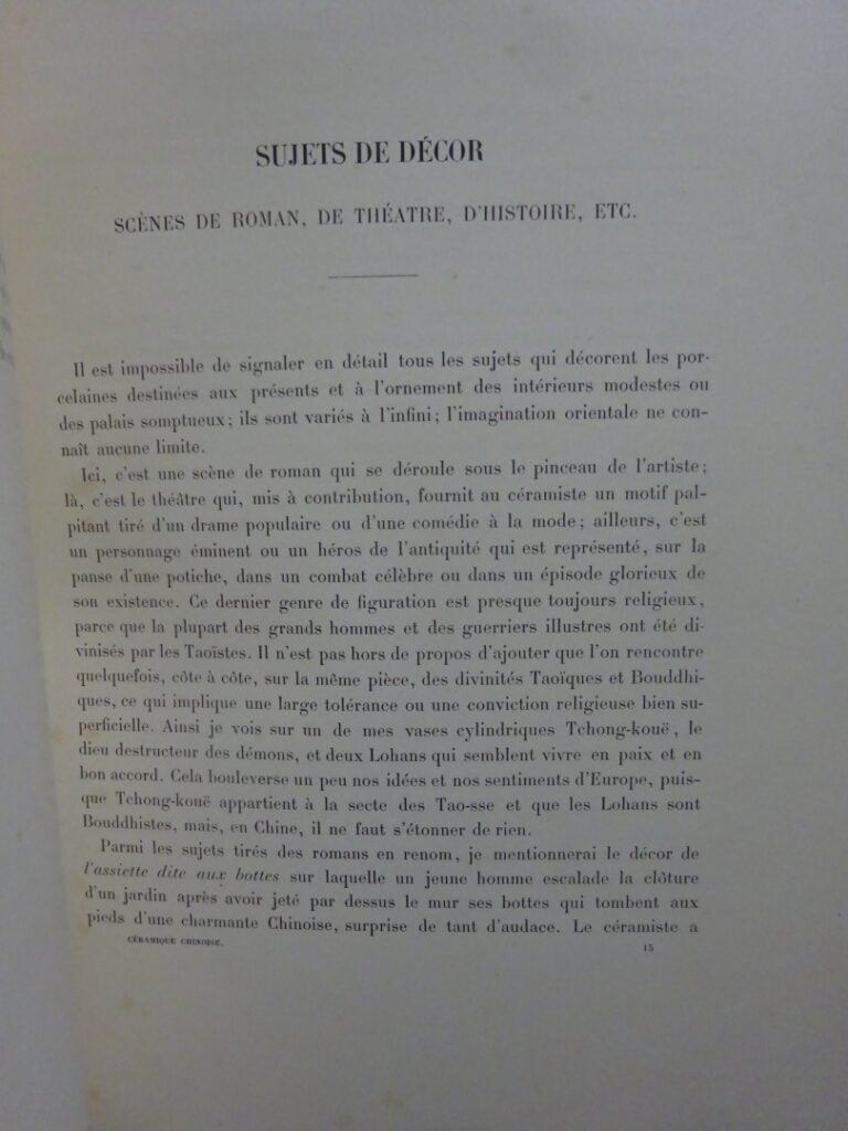 [-] E. Grandidier, La Céramique Chinoise, 1894 (mouillures, tâches, accident su…