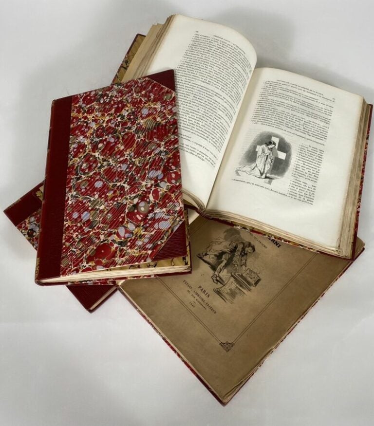 E.Sue - Le juif errant - 1845 ill Gavarni - 4 vol in-8pl ch.