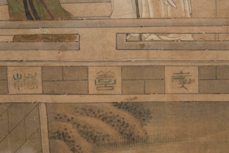 [/] ECOLE CHINOISE (Actif XIXe siècle) - Le Dieu de l'Enfer - Peinture sur papi…