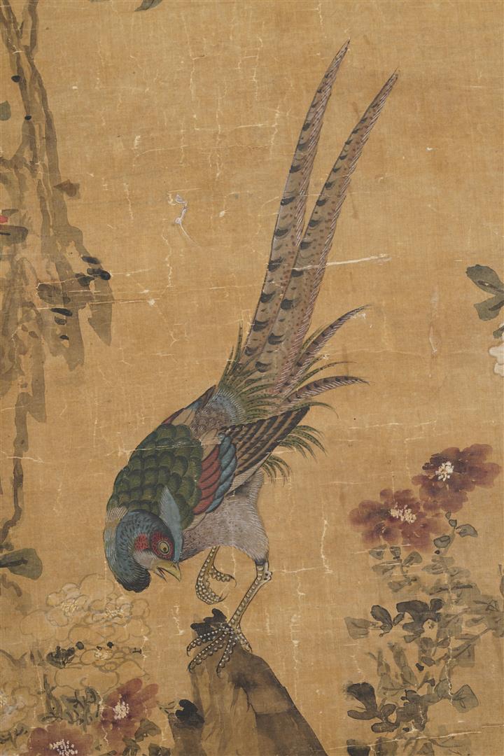 ECOLE CHINOISE, Dans l'esprit de LIN LIANG ?? - Quatre couples d'oiseaux parmi…