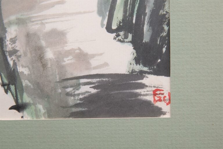 ECOLE CHINOISE, Signature FU NU SHIAN REN ???? - Immortel taoïste contemplant l…