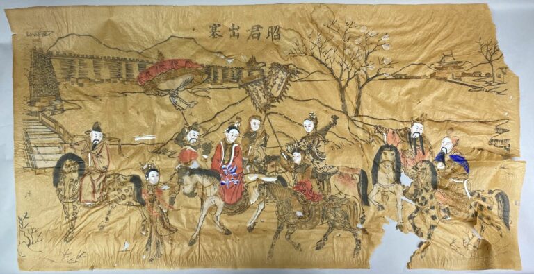 Ecole Chinoise , XXe siècle - Vue de la baie - Impression sur papier - Signée,…