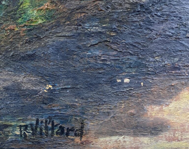 Ecole du XXe siècle - Bords de mer - Huile sur toile - Signée en bas à droite -…