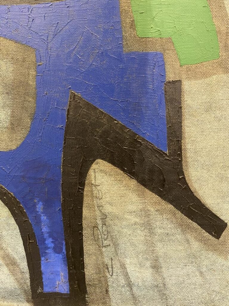 Ecole du XXe siècle - Composition - Signée "C. PONTET" (?) - Huile sur toile