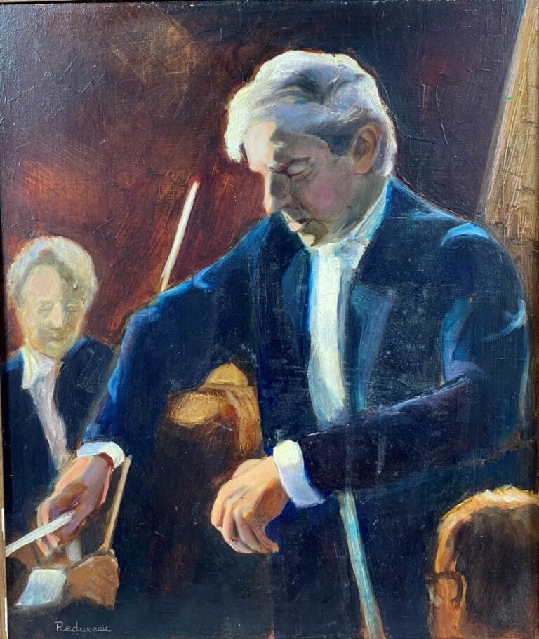 Ecole du XXe siècle - Concerto - Huile sur toile - Signé en bas à droite - 60 x…