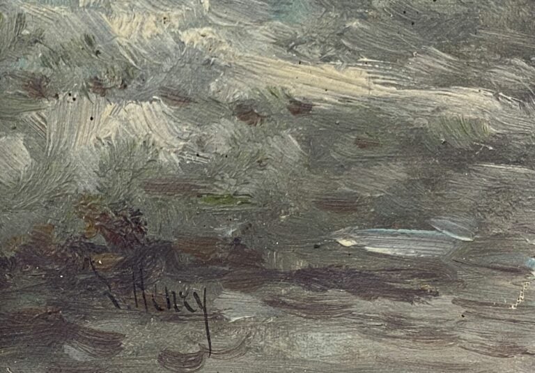 Ecole du XXe siècle - Paysage - Huile sur toile - 43 x 55 cm