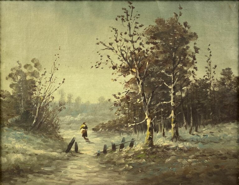 Ecole du XXe siècle - Paysage - Huile sur toile - 43 x 55 cm