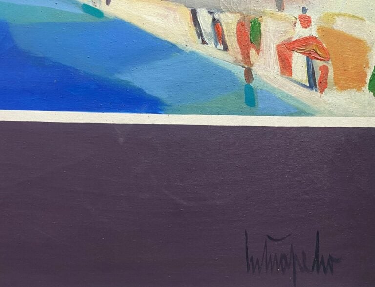 Ecole du XXe - XXIe siècle - Composition - Acrylique sur toile - Signée en bas…