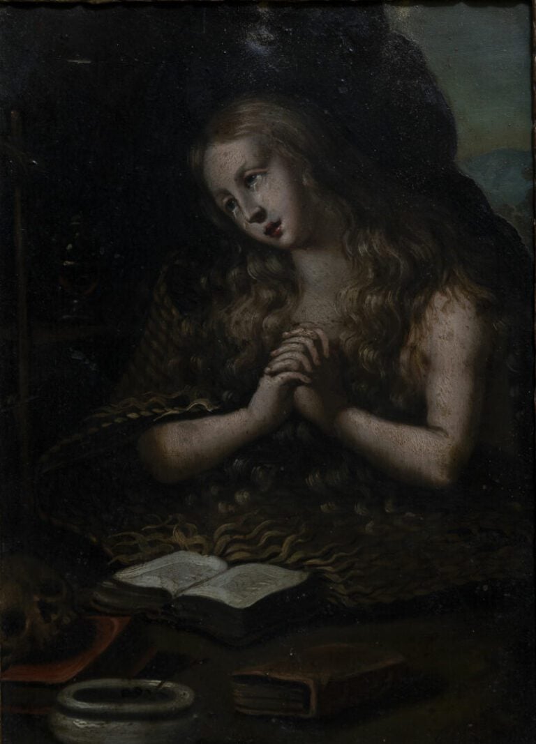Ecole flamande du XVIIe siècle - Marie-Madeleine - Huile sur cuivre - Dim (à vu…