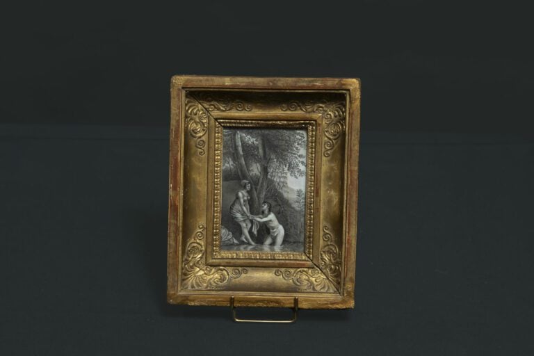 Ecole française du premier tiers du XIXe siècle - Miniature rectangulaire en gr…