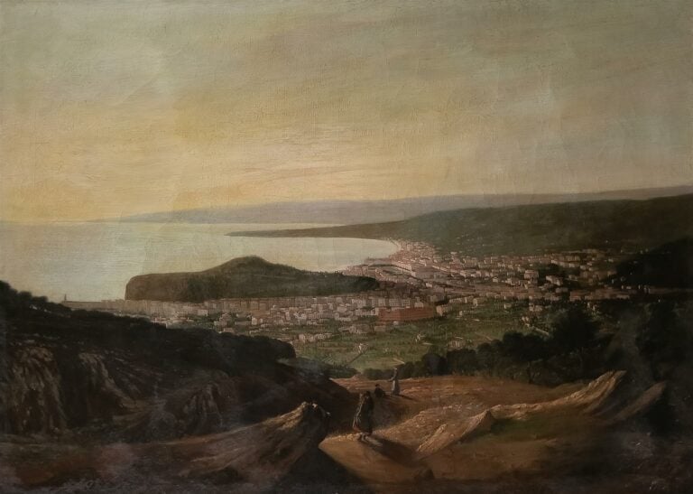 Ecole française du XIXème siècle. - Vue de Nice depuis les hauteurs de Villefra…