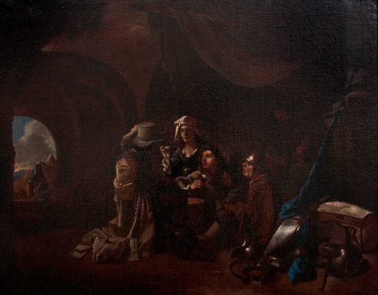 Ecole française du XVIIe siècle, entourage de Sébastien BOURDON - Le repos des…