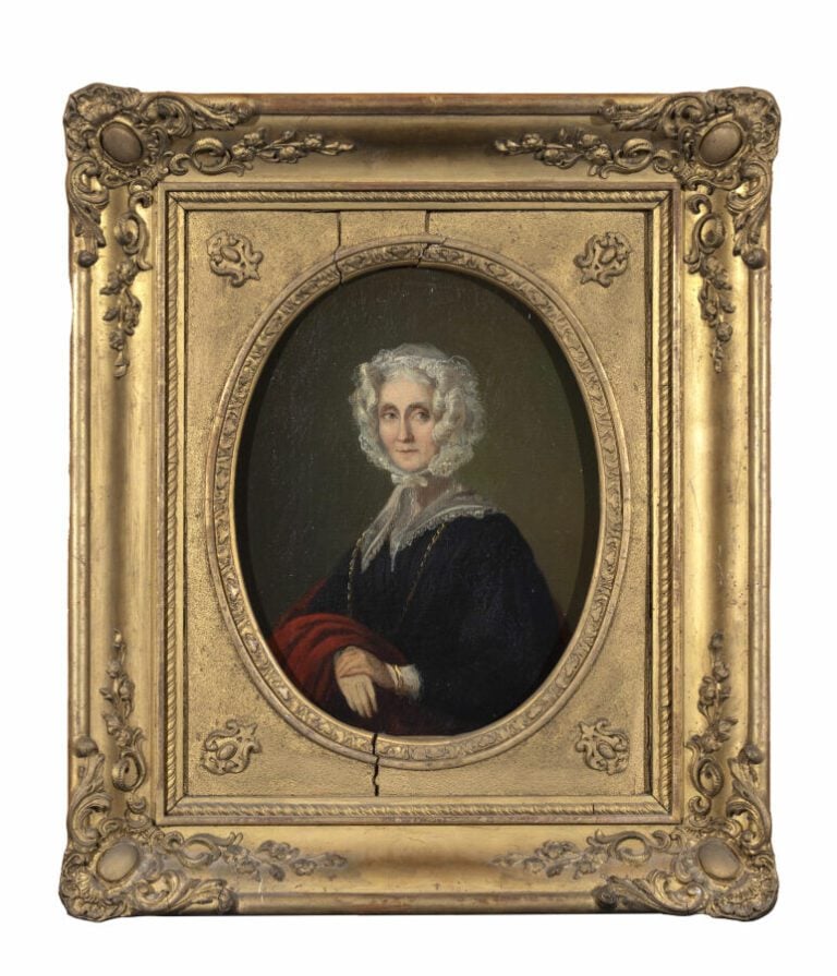 Ecole française XXème - Ensemble de 4 portraits - Huiles - (accidents)