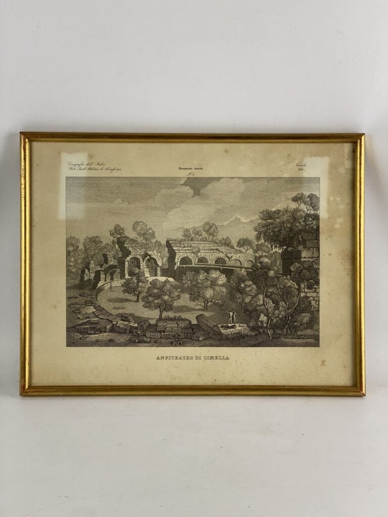 Ecole régionaliste - Lot de 4 gravures sur la région niçoise - Amfiteatro di Ci…
