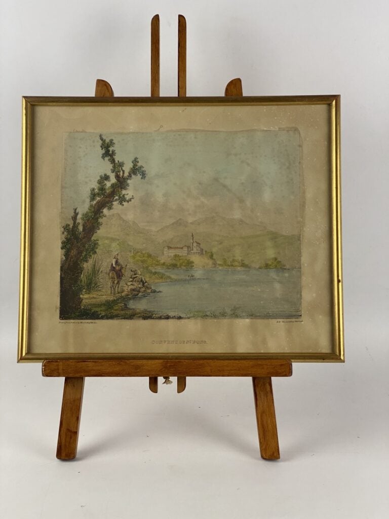 Ecole régionaliste - Lot de 4 gravures sur la région niçoise - Remains of Castl…