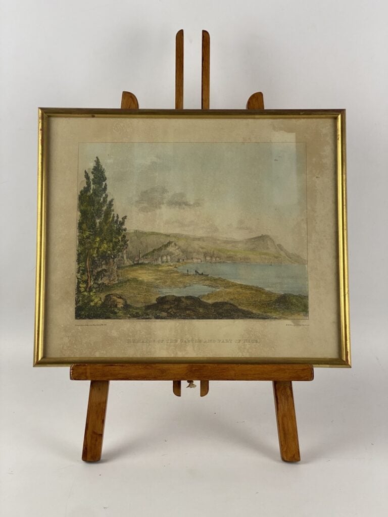 Ecole régionaliste - Lot de 4 gravures sur la région niçoise - Remains of Castl…