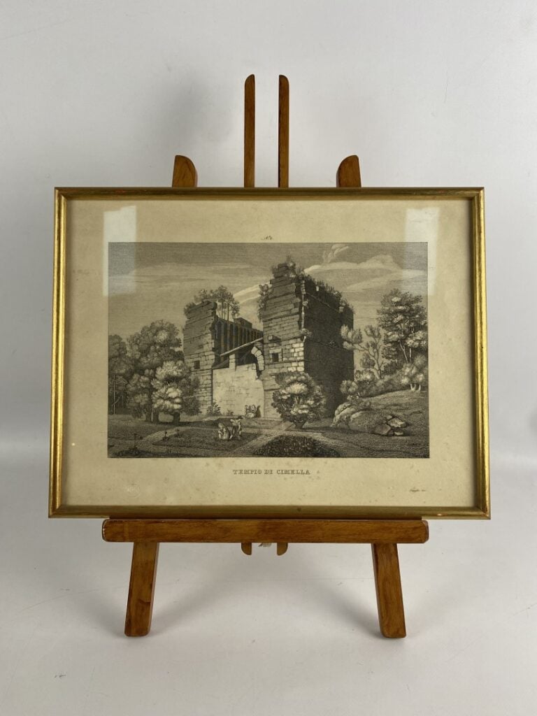 Ecole régionaliste - Lot de 5 gravures sur la région niçoise - Santa Maria près…
