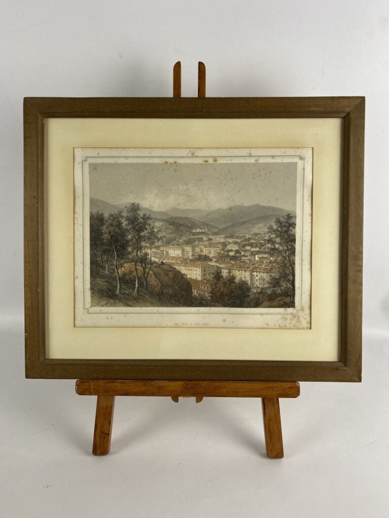 Ecole régionaliste - Lot de 5 gravures sur la région niçoise - Santa Maria près…