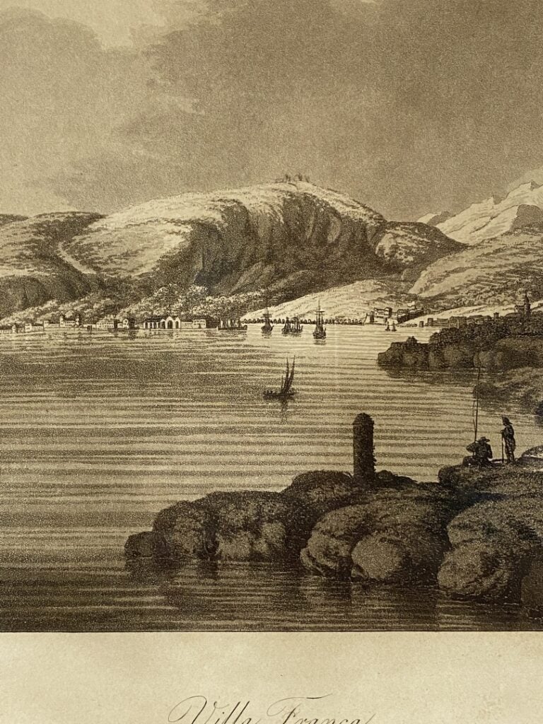 Ecole régionaliste - Lot de 5 gravures sur la région niçoise - Vue du cours, de…