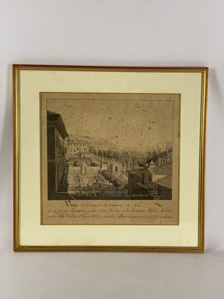 Ecole régionaliste - Lot de 5 gravures sur la région niçoise - Vue du cours, de…