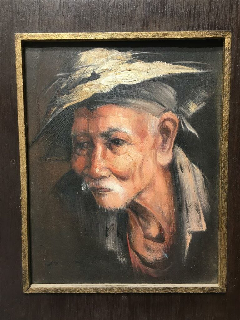 ECOLE VIETNAMIENNE / INDOCHINOISE (Actif fin du XXe siècle) - Portrait en buste…