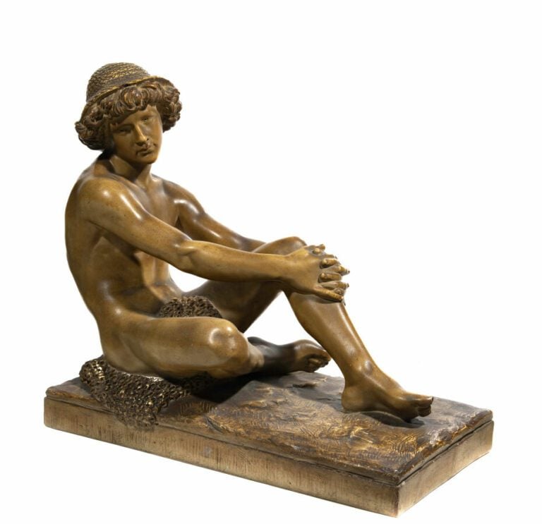 Edmond LAFORESTERIE ( 1837-1894) d'après - La rêverie du jeune pêcheur - Terre…