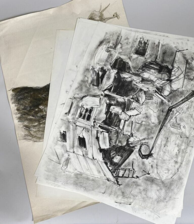 Elisabeth HAHN (1924-2021) - Ensemble d'environ 50 aquarelles, isorel
