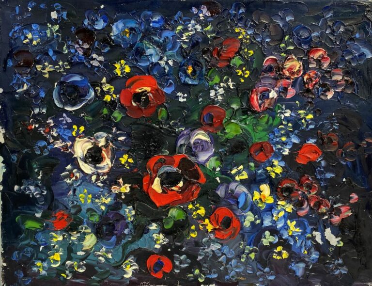 Emeric VAGH-WEINMANN (1919-2012) - Bouquet de fleurs - Huile sur toile non sign…