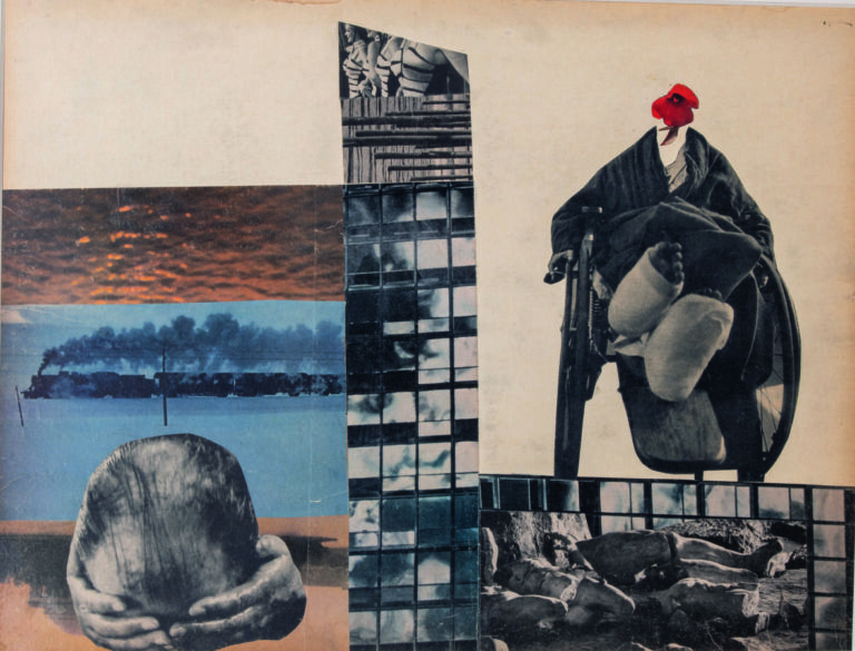 Endre BALINT (1914-1986) - Tourisme, 1959 - Collage sur papier, signé, titré (e…