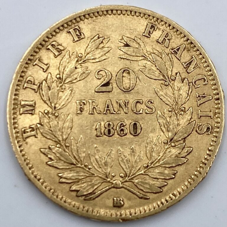 Ensemble de 25 pièces d'or : - 1 pièce de 20 Francs en or type "Napoleon III Tê…