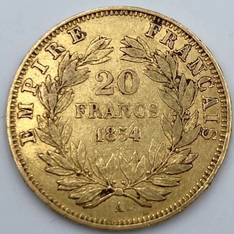 Ensemble de 25 pièces d'or : - 1 pièce de 20 Francs en or type "Napoleon III Tê…