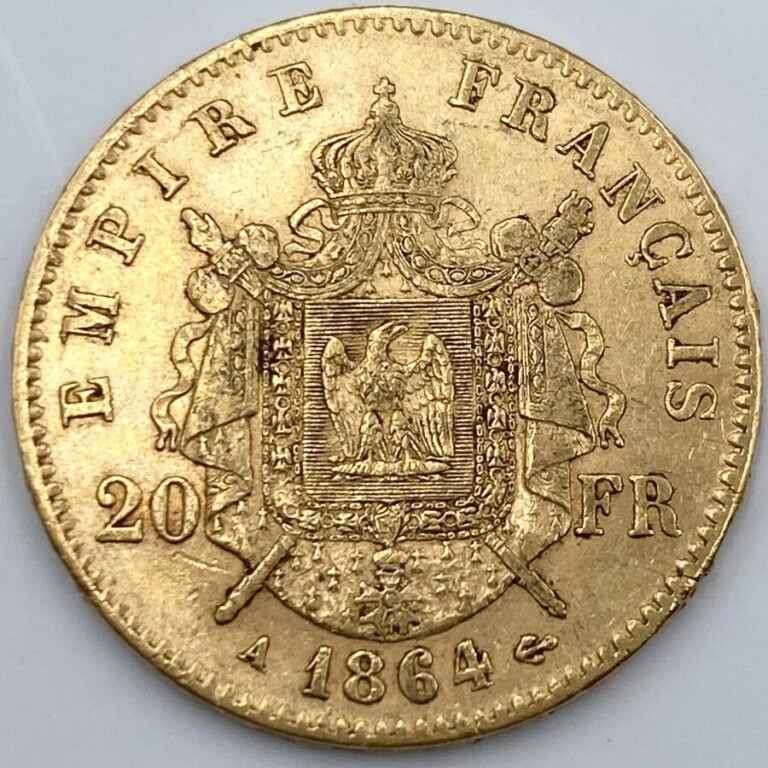 Ensemble de 25 pièces d'or : - 1 pièce de 20 Francs en or type "Napoleon III Tê…