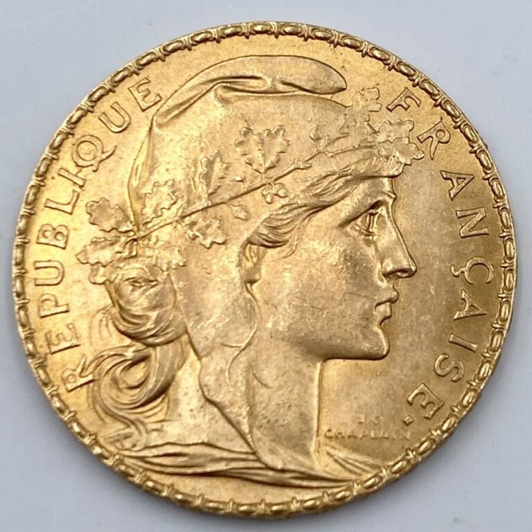 Ensemble de 25 pièces d'or : - 1 pièce de 20 Francs en or type "Napoleon III Tê…