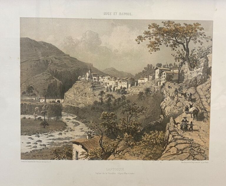 Ensemble de cinq gravures sur Nice et la Savoie - (déchirures, tâches) - AJOUT…