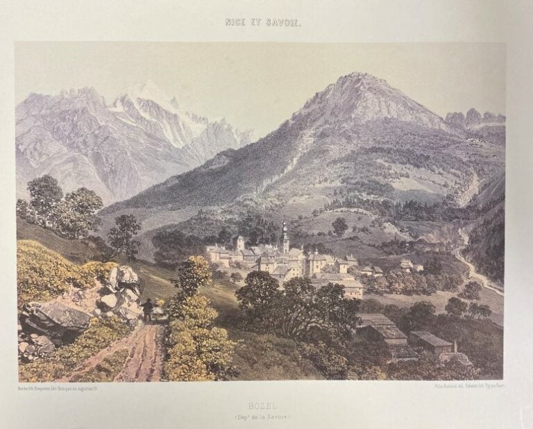 Ensemble de cinq gravures sur Nice et la Savoie - (déchirures, tâches) - AJOUT…