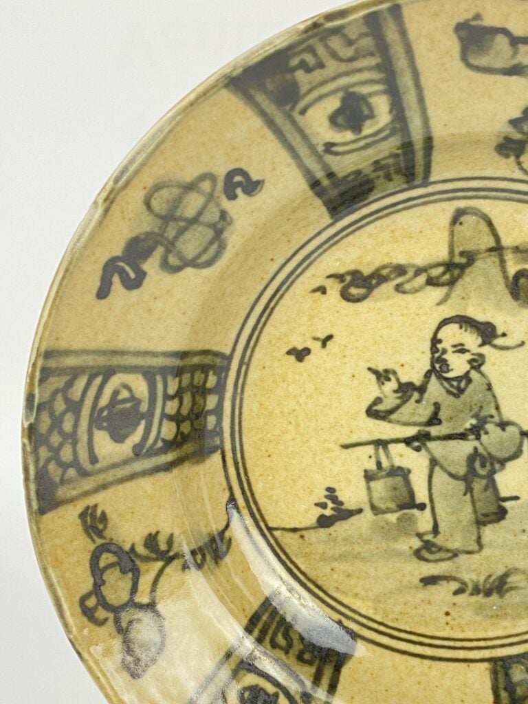 Ensemble de deux (2) assiettes creuses en porcelaine bleu blanc - Vietnam - Le…
