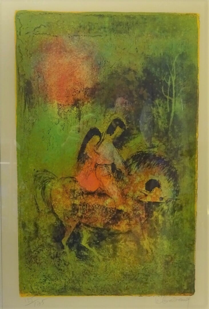 ENSEMBLE DE DEUX (2) PEINTURES DE LEBADANG (1921-2015) - - Couple à cheval - Si…