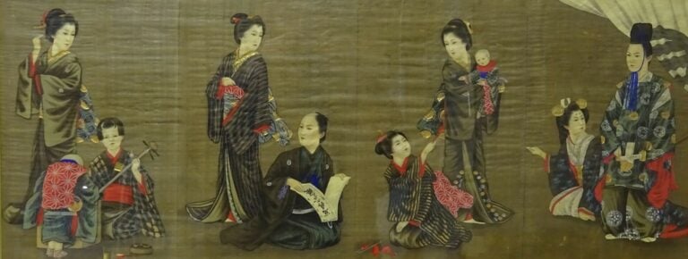 ENSEMBLE DE DEUX (2) PEINTURES SUR PAPIER - Japon, Epoque MEIJI (1868-1312) - P…