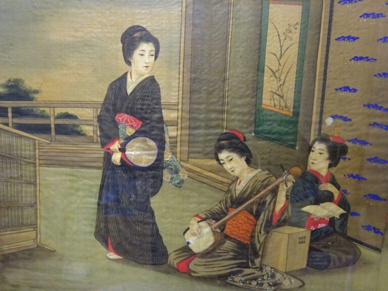 ENSEMBLE DE DEUX (2) PEINTURES SUR PAPIER - Japon, Epoque MEIJI (1868-1312) - P…