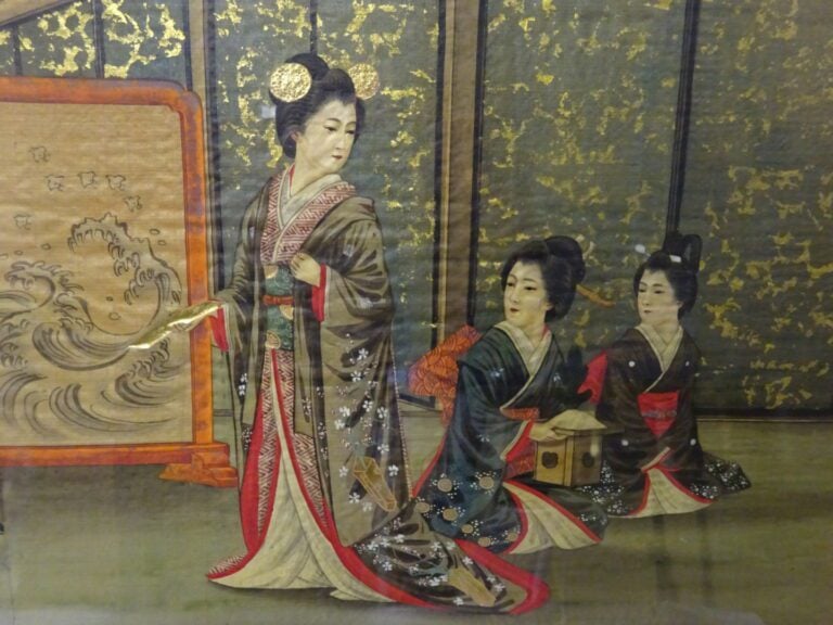 ENSEMBLE DE DEUX (2) PEINTURES SUR PAPIER - Japon, Epoque MEIJI (1868-1312) - P…