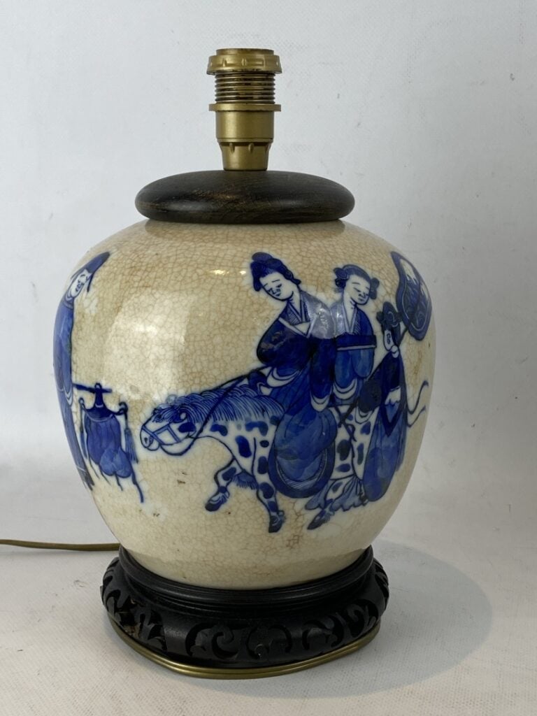 Ensemble de deux (2) pots à gingembre en porcelaine bleu blanc - Chine - L'une…