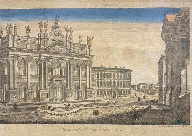 Ensemble de gravures - comprenant: - - Vue d'optique, Le pont de change à Paris…
