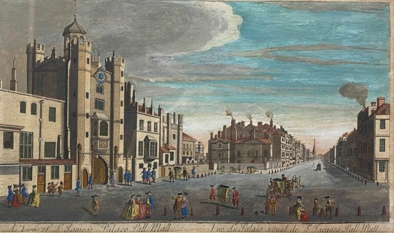 Ensemble de pièces encadrées comprenant gravures, vue d'optiques du Pont Neuf,…