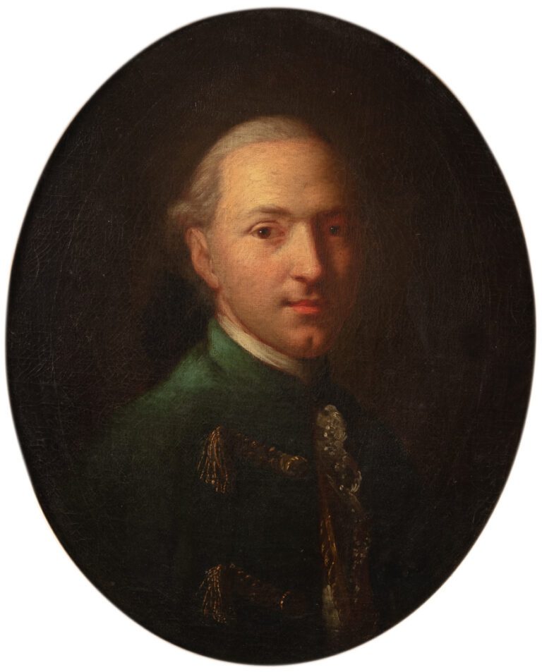 Entourage d'Adolf Ulrik WERTMULLER, vers 1780 - Portrait d'homme à la veste ver…