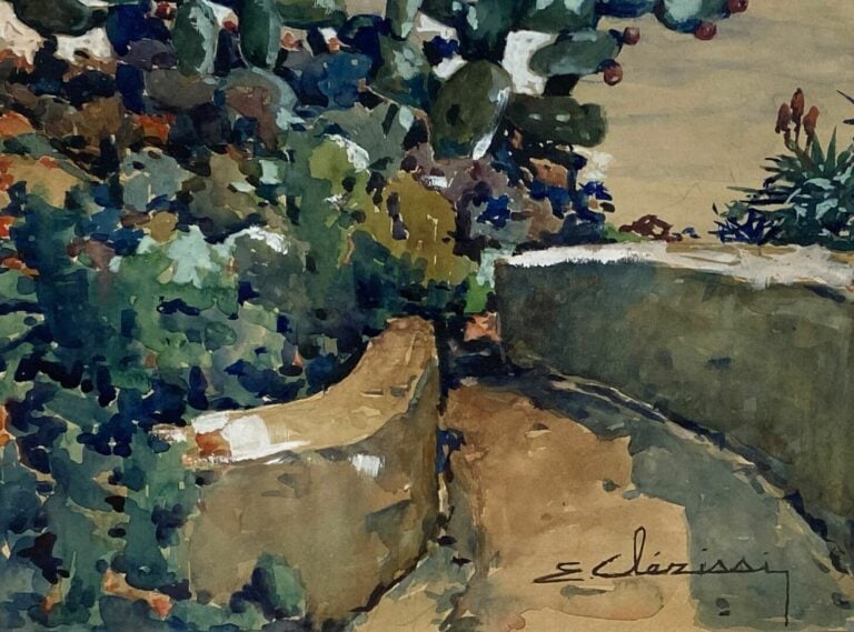 Etienne CLERISSI (1888-1971) - Vue de Monaco - Aquarelle sur papier, signé en b…