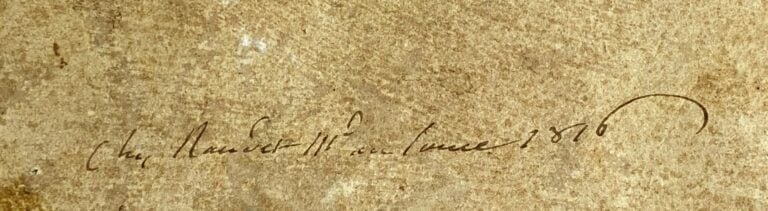 Etude de personnages - Gravure - Inscription et date manuscrite au dos - (en l'…