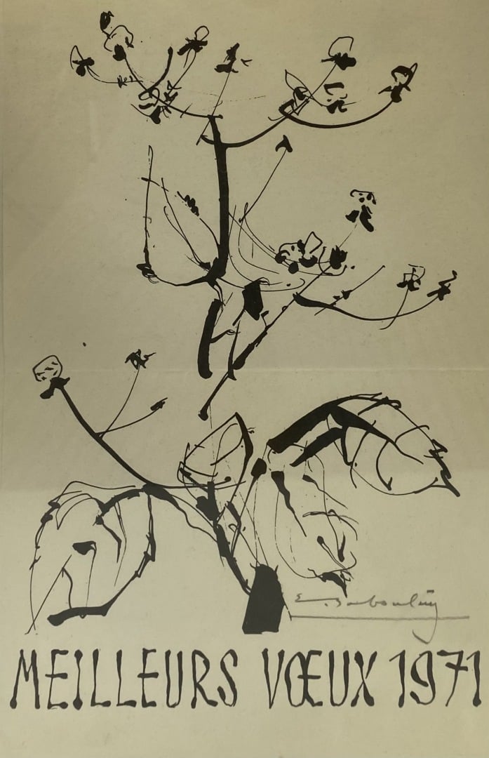 Eugène BABOULENE (1905-1994) - "Meilleurs voeux" - Ensemble de quatre lithograp…