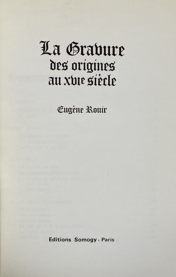 [Eugène Rouir:La gravure des origines au XVIe siècle.Edité à Paris par Somogy e…