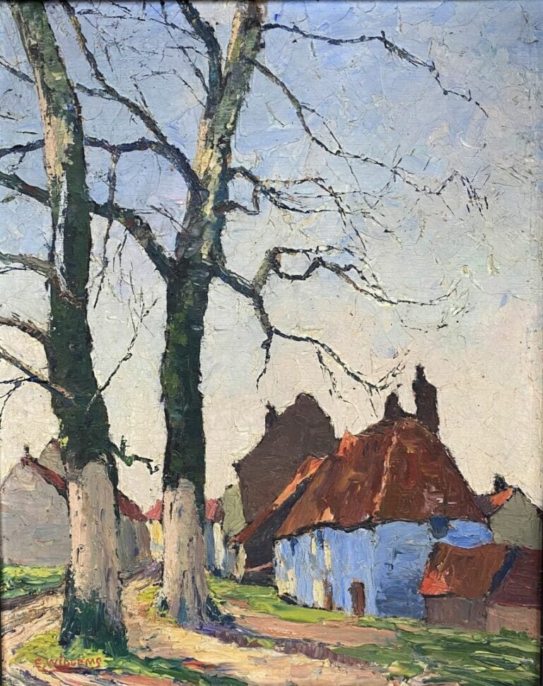 Eugène WILLEMS (Belgique fin du XIXe-début du XXe siècle) - Ensemble de cinq hu…