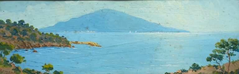 F. REYNAUD (XXe siècle) - Paysage de bord de mer - Huile sur panneau, signé en…